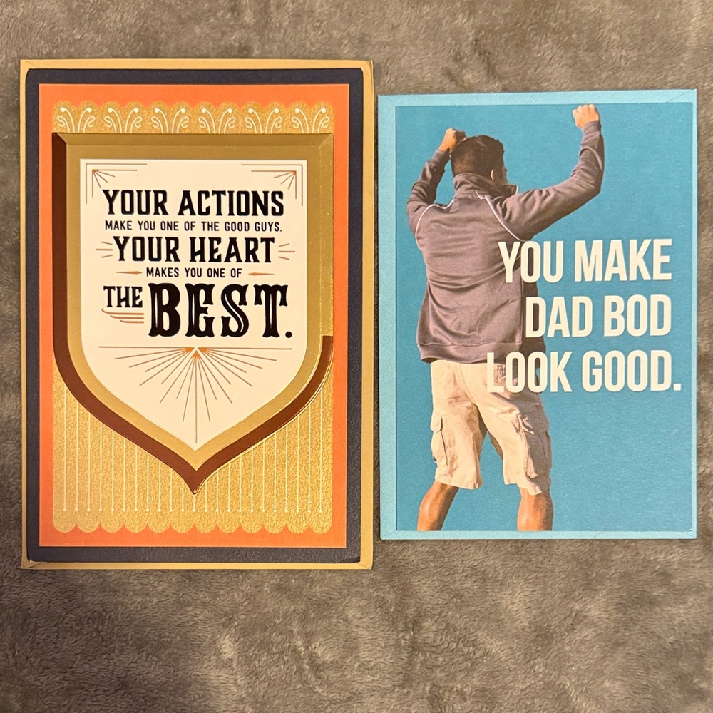 🌻 Bundle of 2 Hallmark and Shoebox Father’s Day Cards